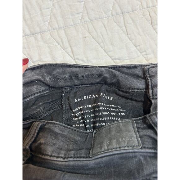 American Eagle High Rise Jegging 0 Black next level stretch women jeans - Picture 7 of 9